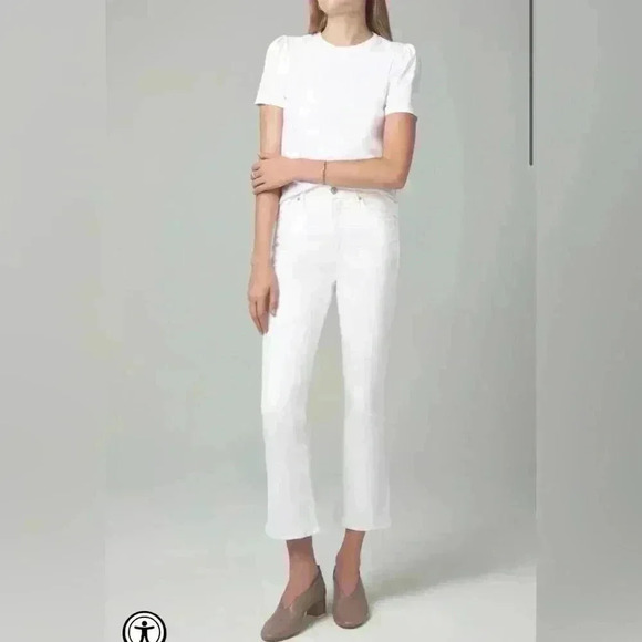 CITIZENS OF HUMANITY -
DEMY CROPPED FLARE JEANS -
UNVEIL/WHITE Size 27 - Picture 3 of 6